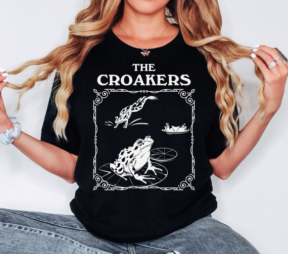 The Croakers T-Shirt: Gothic Cottagecore Frog Tee
