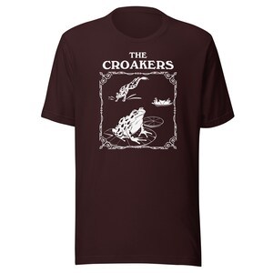 The Croakers - Unisex T-Shirt, Cottagecore Tshirt, Dark Academia, Trendy Gothic Frog Shirt, Goblincore Aeshtetic, Book Lover Gift