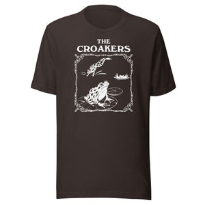 The Croakers - Unisex T-Shirt, Cottagecore Tshirt, Dark Academia, Trendy Gothic Frog Shirt, Goblincore Aeshtetic, Book Lover Gift