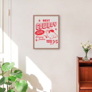 Poster Cowboy Frog : impression d'art vintage Far West image 2