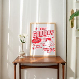 Poster Cowboy Frog : impression d'art vintage Far West image 3