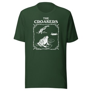 The Croakers - Unisex T-Shirt, Cottagecore Tshirt, Dark Academia, Trendy Gothic Frog Shirt, Goblincore Aeshtetic, Book Lover Gift