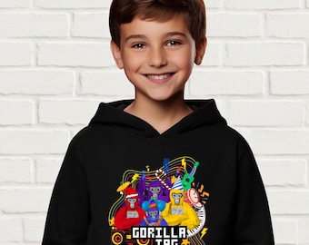 Youth Gorilla Tag Hoodie, Comfy Birthday Sweatshirt