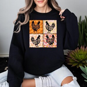 Funny Halloween Chicken Sweatshirt: Spooky Fall Vibes