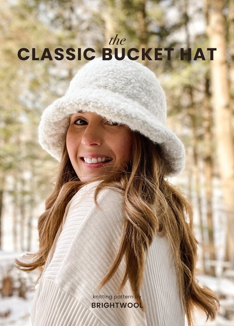 Knit Bucket Hat Pattern Bucket Hat Knitting Pattern Knit Etsy
