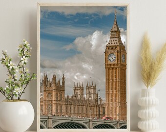 London Big Ben Print | London Travel Print Wall Art | London Printable Art | Big Ben Poster | London Photography Travel Poster 16x20 Print