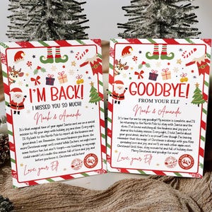 Aankomstbrief elf, ik ben terug elf aankomstbrief, elfenbrief, afscheidsbrief elf, brief elfen hallo kerst, bewerkbare canvassjabloon