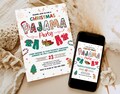 Christmas Pajama Invitations, Pajama Invitation, Christmas Party Invitation, Holiday Pajama Party WSCH01