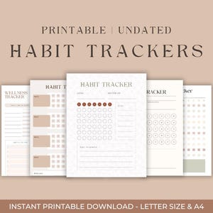 2025 habit tracker digital and print new years resolution tracker