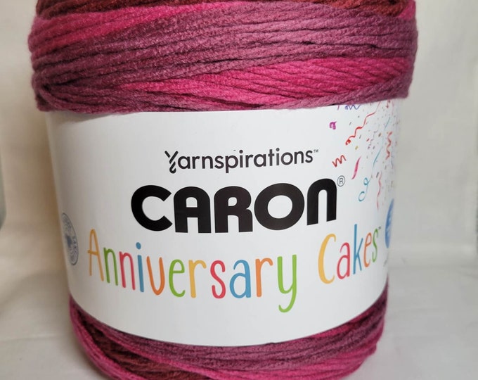 Yarnspirations Caron Anniversary Cakes Yarn Sour Cherry, 8mm 1061 Yds