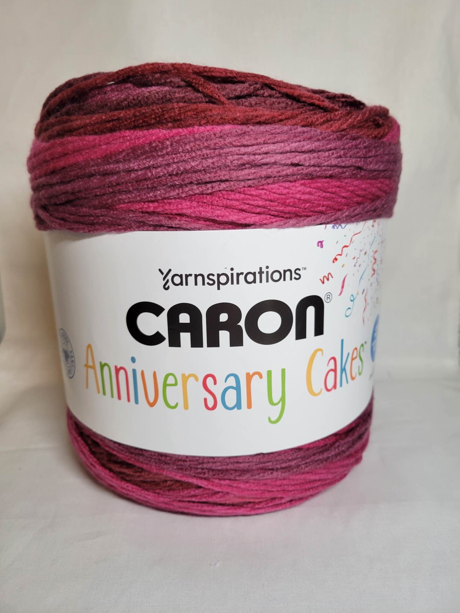 Yarnspirations Caron Anniversary Cakes Yarn Sour Cherry, 8mm 1061 Yds 