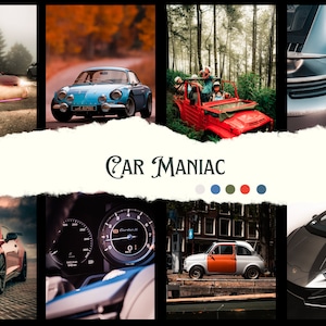 10 Car LIGHTROOM PRESETS, strong and cool car presets, Mobile & Desktop Presets, Instagram filters, Blogger preset, Photographer