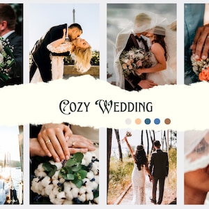 10 Cozy Wedding LIGHTROOM PRESETS, warm and cozy wedding presets, Mobile & Desktop Presets, Instagram filters, Blogger preset, Photographer