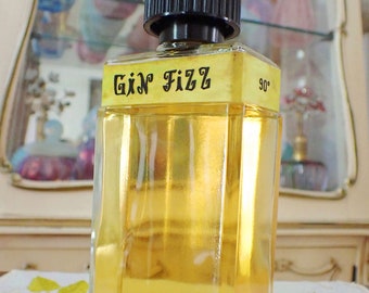 Vintage 1960er Jahre Intern versiegelt Original Formel Lubin GIN FIZZ Eau de Toilette EDT Riesige 7 & 1/3 (7.33) Oz 217ml Splash