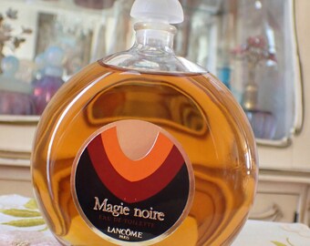 Vintage 1980er Jahre 1981 Bestätigt Lancome MAGIE NOIRE Eau de Toilette EDT 6.75 Oz 200ml Splash Original Formel Erste Generation Cosmair