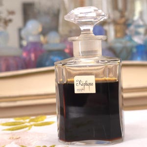 Vintage 1940s Raphael REPLIQUE Extrait Parfum Splash w Baccarat Stock Glass About 4 Oz