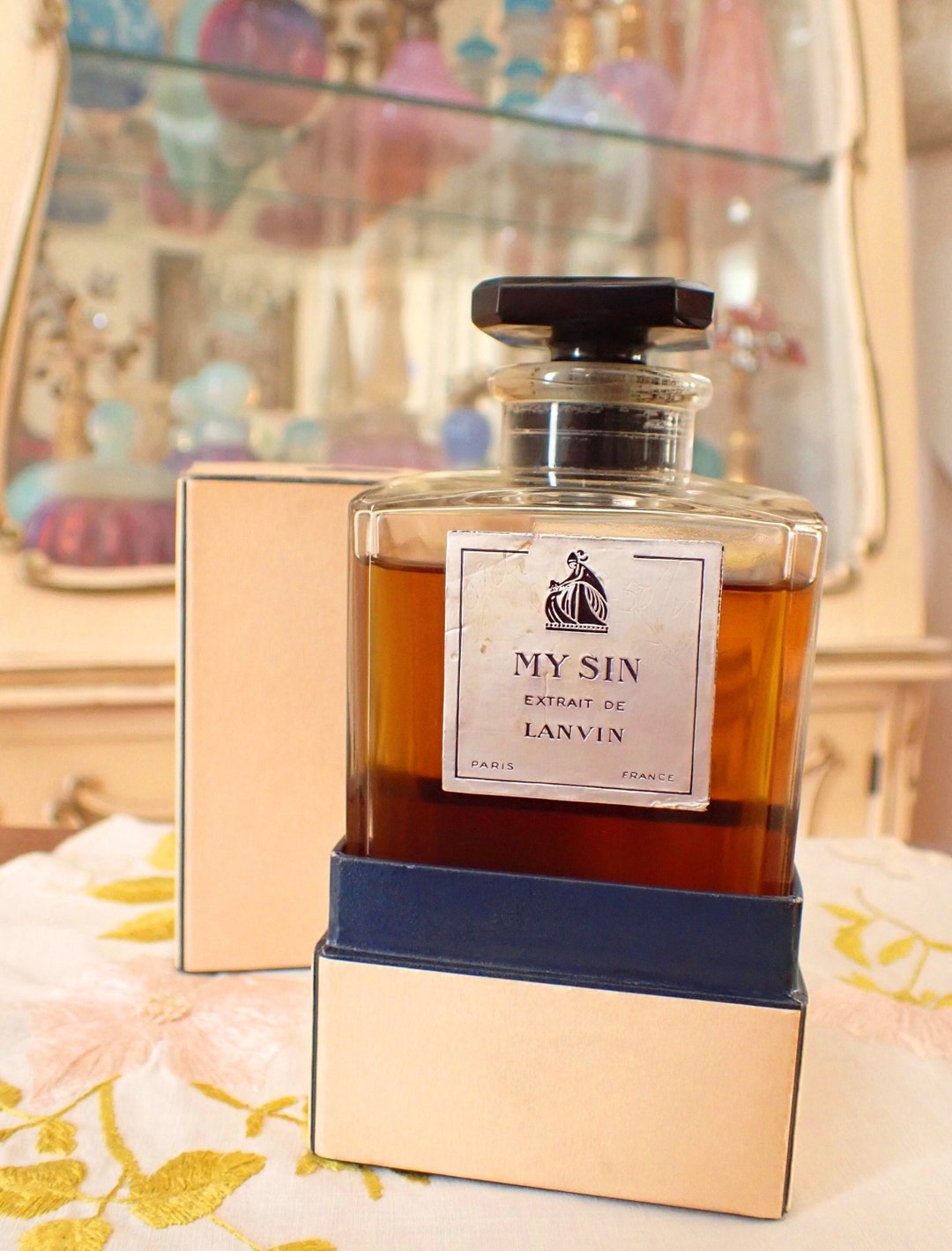 希少　ヴィンテージ香水　LANVIN MY SIN ランバン　マイシン　15ml Vintage 1930s Lanvin MY SIN Extrait Parfum HUGE 8 Oz 225g Splash