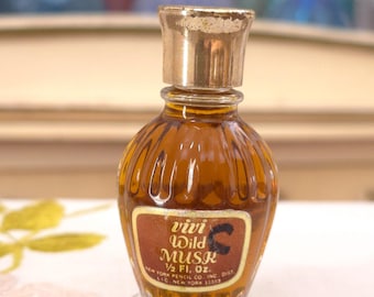 Vintage 1960s VIVI WILD Musk Perfume Oil 0.50 Oz 15ml Splash by