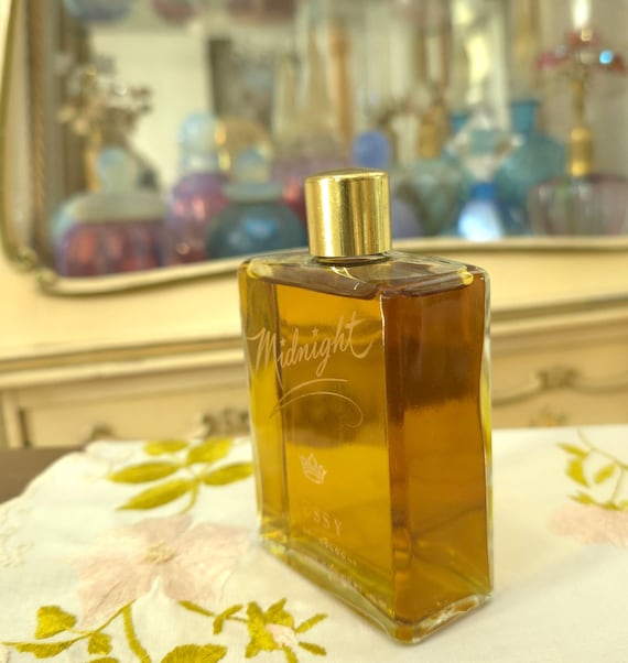 【送料込み】1950's Perfumeボトル　アンティーク Vintage 1950s Tussy MIDNIGHT Eau De Cologne EDC 4 Oz 120ml Splash