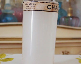 Vintage 1940s WITH DOT Chanel Talcum Powder Oz Glass