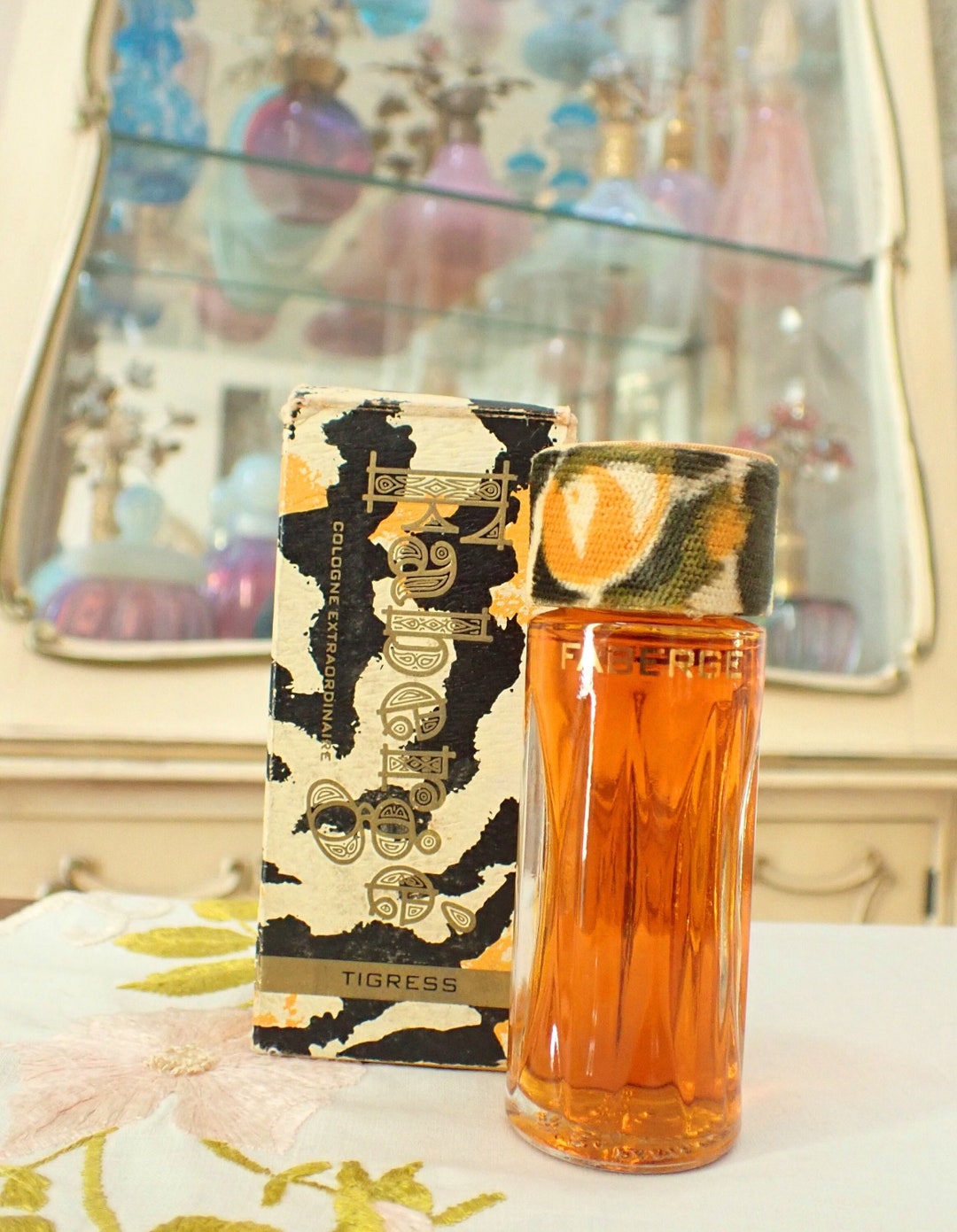 Vintage 1960s Internally SEALED Faberge TIGRESS Cologne