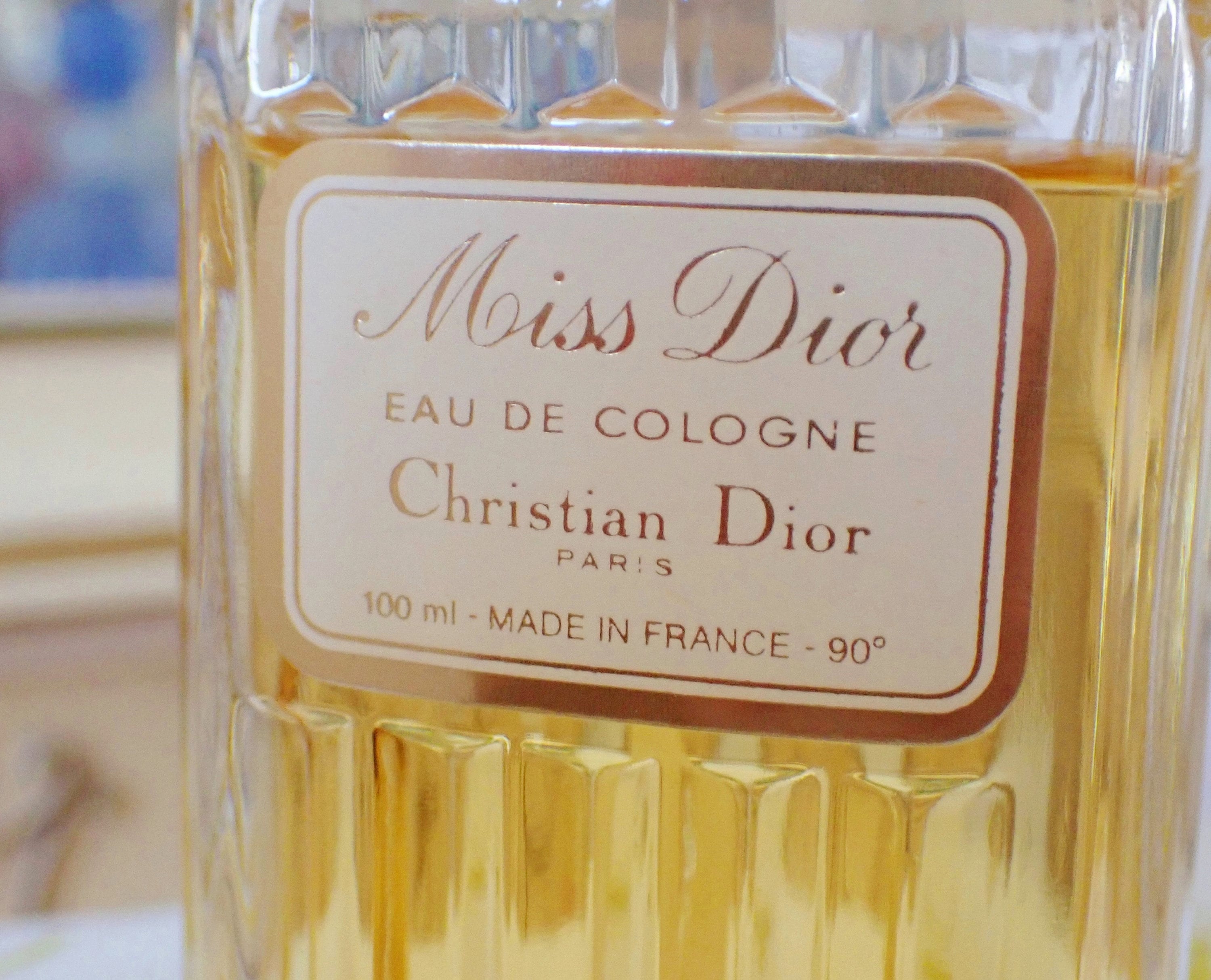 Vintage 1970s Christian Dior MISS DIOR Eau de Cologne EDC 3.4 Oz 