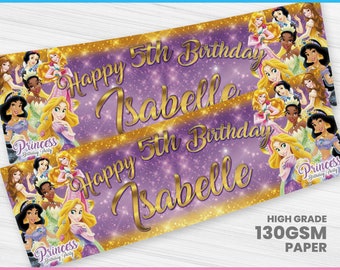 Personalised Disney Princess Birthday Banners