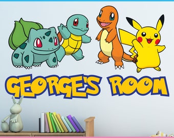 Pokemon Broken Wall Art Sticker Bedroom Decal