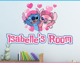 Stitch Sticker Personalised Bedroom Wall Decal