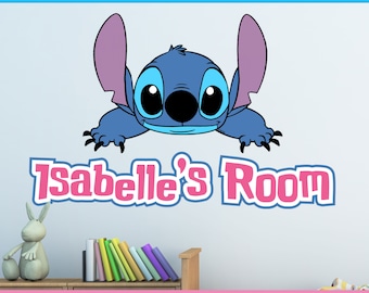 Stitch Sticker Personalised Bedroom Wall Decal