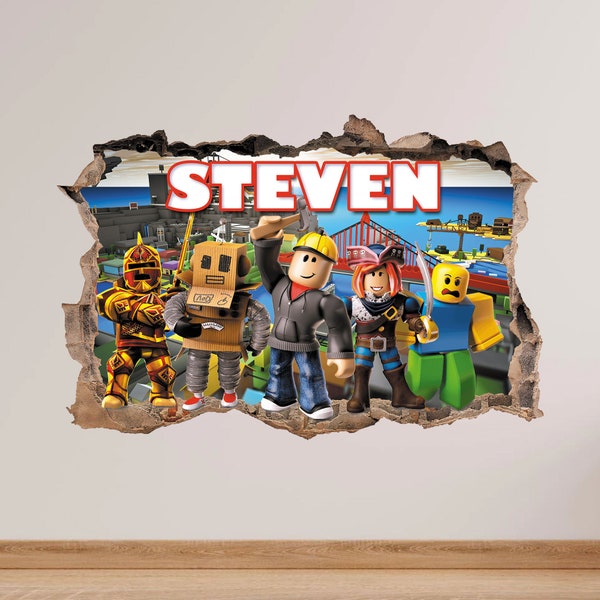 Roblox Wall Sticker Etsy UK