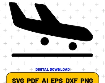 Airplane Arrivals Icon Symbol