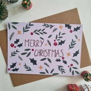 Carte de Noël : Merry Christmas