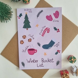 Carte de Noël : Winter Bucket List