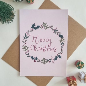 Carte de Noël : Couronne