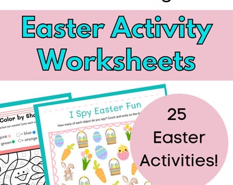 Easter Worksheet Printables for Pre-K to K