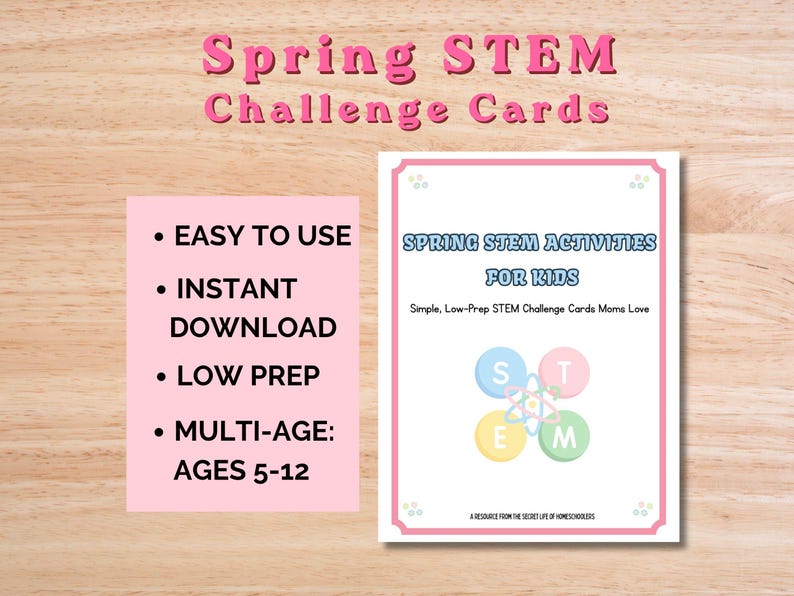 Spring STEM Activities for Kids | STEM Challenge Cards | Hands-on ...
