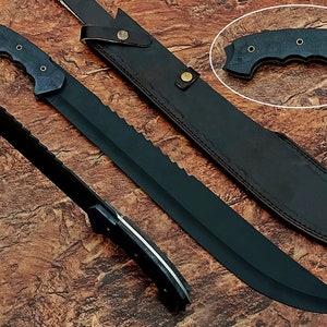 Hand Forged Full Tang Machete Movie Replica Sword with Leather Sheath