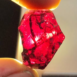 Natural Garnet Gemstone, Red Garnet Raw, 36 Carats Unheated Red Garnet Rough, 7.20 Grams, January Birthstone Garnet Raw Making For Jewelry.