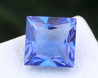 Natural Tanzanite Square, 5 MM Loose Zoisite Gemstone, Faceted Blue Color Beautiful Tanzanite Gems,  Stunning Ring Size Tanzanite For Ring.