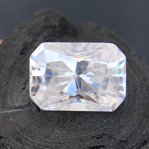 Moissanite Gemstone, Radiant cut Octagon Moissanite For Ring, Loose Excellent cut Moissanite, 3x5mm to 10x14mm VVS1 Certified Moissanite