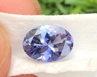 8x6mm Oval Tanzanite Gemstone, Natural Loose Faceted Zoisite, 1.15 Carats For Jewelry Making
