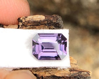 Natural Purple Spinel Gemstone, Octagon Cut, 0.50 Carat