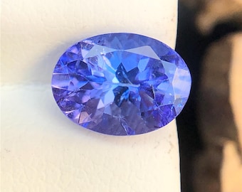 Natural Purple Blue Tanzanite, 8x6mm Calibrated Tanzanite Oval, Faceted 1.50 Carats Stone For Jewelry