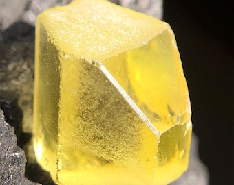Seltener 19.5ct Gelber Zitronenquarz | 14 x 20 mm raue natürliche lose Kristall für die Herstellung von Schmuck