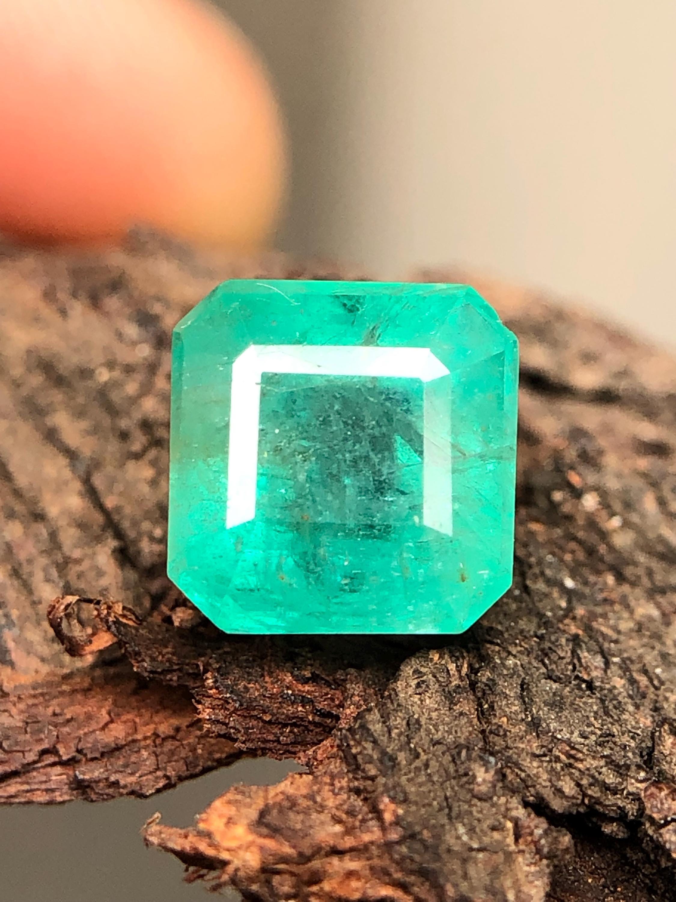 手芸素材・材料 天然エメラルド 0.458ct ルース 宝石 裸石 ソーティング付