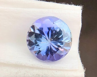Natural Tanzanite Round Cuts - 6MM Blue Green Zoisite Tanzanite, Unheated Loose Gemstone For Jewelry.