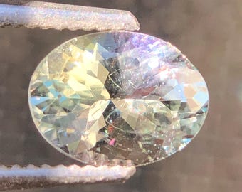 Natural Unheated Tanzanite Silver Green Color, Oval Cut Zoisite Gemstone 1.20 CT
