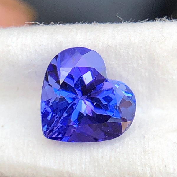 AAA Quality Natural Tanzanite Heart Cut, Loose Tanzanite, Faceted Tanzanite, Tanzanite Heart, Tanzanite Gemstone, Tanzanite Stone, 6 MM