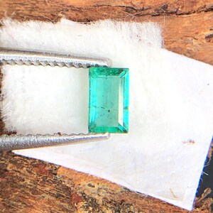 Stunning Green Emerald Faceted, Natural Zambian Emerald, 5x3 MM Baguettes Shape Loose Emerald Gemstone For Making Best Ring